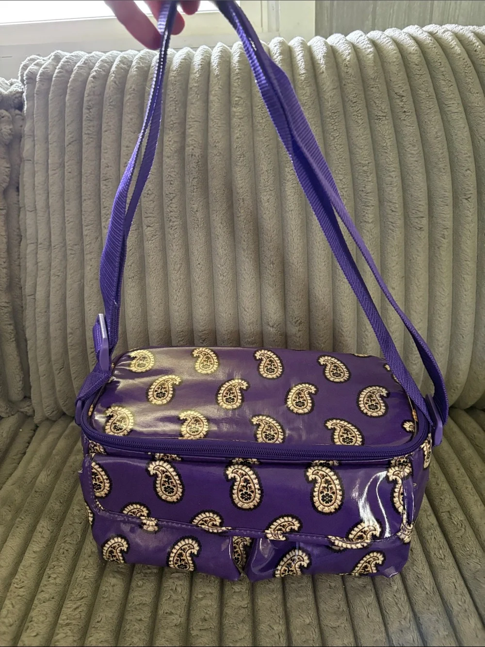 Vera Bradley Simply Violet Purple Paisley Insulated Lunch Cooler Tote Zipper